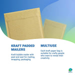 Load image into Gallery viewer, Natural Brown Kraft Bubble Mailers 9.5 x 13 Padded Envelopes Pack of 25 Paper Cushion Envelopes with Peel and Seal for Mailing Shipping Packing Packaging Supplies Paper Bag