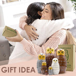Load image into Gallery viewer, Owl Nesting Dolls Set of 7 Hand Painted Wooden Owl Figurines Unique Owl Home