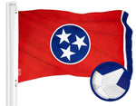 Load image into Gallery viewer, G128 Tennessee State Flag 2.5x4 Ft ToughWeave Series Embroidered 300D Polyester Embroidered Design, Indoor/Outdoor, Brass Grommets