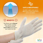 Load image into Gallery viewer, 12 pairs String Knit Work Gloves 10 Inch Cotton and Polyester String Knit Gloves. Reusable Roping Gloves for Men and Women with Yellow Line.