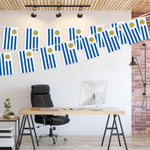 Load image into Gallery viewer, G128 Uruguay Uruguayan Bunting Banner Flag 8.2 x 5.5 Inch, Full String 33 Feet Printed 150D Polyester, Decorations For Bar, School, Festival Events Celebration