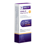 Load image into Gallery viewer, 1 Pack WELLlife COVID19 at Home Self Test Results in 10 Minutes, FDA Authorized COVID Home Test, with Noninvasive Nasal Swab, Easy to Use & No Discomfort