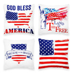 Load image into Gallery viewer, Patriotic Decoration Land of Free Waterproof Throw Pillow Covers 18x18 In Set