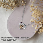 Load image into Gallery viewer, Gift Ready Heart Necklace – Elegant Stainless Steel Double Heart Pendant for Women Birthday Anniversary & Christmas Jewelry in Box