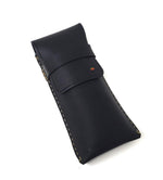 Load image into Gallery viewer, Black Leather Eyeglass Case Genuine Leather Protects Sunglasses Eyeglasses Case