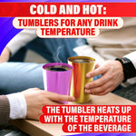 Load image into Gallery viewer, 6 Pcs Aluminum Tumblers 15 oz Lightweight Durable and Reusable Metal Cups Vibrant Festive Colors for Hot and Cold Beverages Sturdy Anodized Design for Parties and Outdoor Use Hand Wash Only