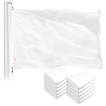Load image into Gallery viewer, Solid White Color Flag 3x5 Ft 10Pack Printed 150D Polyester By G128