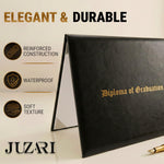 Load image into Gallery viewer, Diploma Holder 8.5 x 11 Black Faux Leather Diploma Cover Folder Book Graduation Certificate Case Protective Professional Document High School Diploma Certificate 8.5 x 11