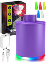 Load image into Gallery viewer, Purple Mini Hookah Pump Hookah Starter with 1000 mAh Rechargeable Battery Kit