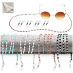 Load image into Gallery viewer, Eye Glasses String Holder Premium Beaded Eyeglass Holders Around Neck 4 Pcs