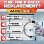 Load image into Gallery viewer, Garage Door Cables for 12 ft Door 13 ft 6 inch Long Heavy Duty 304 Steel Galvanized Cables Pack of 2 Corrosion Resistant Rust Proof Wire Durable Smooth Operation Easy Installation Reliable