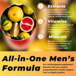 Load image into Gallery viewer, Men's Multivitamin & Mineral Complex with Plant Based Extracts Multivitamin for Men Improves Overall Health Antioxidant & Natural Body Support 60 Capsules 30 Day Supply