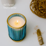 Load image into Gallery viewer, Sea Salt Sage 11 oz Glass Candle with Box Candle Gifts Luxury Glass Jar Candles