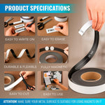Load image into Gallery viewer, Magnetic Dry Erase Tape 25 Feet 1 Inch White Magnetic Strip Blank Magnets to Write On Dry Erase Strips Magnet Tape Roll Custom Writable Flexible Tape for Whiteboards Shelves Bus Seats Lockers