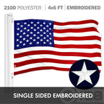 Load image into Gallery viewer, G128 Combo Pack: USA American Flag & Canada Canadian Flag 4x6 FT Double Sided Embroidered Indoor/Outdoor, Vibrant Colors, Brass Grommets, Quality Polyester