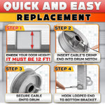 Load image into Gallery viewer, Garage Door Cables for 12 ft Door 13 ft 6 inch Long Heavy Duty 304 Steel Galvanized Cables Pack of 2 Corrosion Resistant Rust Proof Wire Durable Smooth Operation Easy Installation Reliable