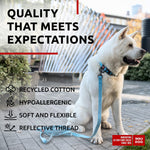 Load image into Gallery viewer, Reflective Cotton Dog Collar Eco Friendly Alt to Nylon Collar for Small Medium and Large Dogs Pet Collar with QR ID Tag Puppy Collar for Large Breed Dogs Adjustable Male Female Dog Collar