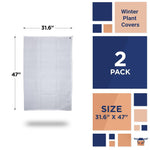 Load image into Gallery viewer, Pack of 2 White Winter Plant Covers 31.6x47 inch Freeze Protection Plant Winter