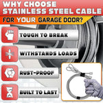 Load image into Gallery viewer, Garage Door Cables for 10 ft Door 11 ft 6 inch Long Heavy Duty 304 Steel Galvanized Cables Pack of 2 Corrosion Resistant Rust Proof Wire Durable Smooth Operation Easy Installation Reliable