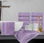 Load image into Gallery viewer, Luxury Washcloths for Bathroom Hotel Spa Bulk Set of 12 Lavender 13x13 Inch