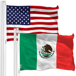 Load image into Gallery viewer, G128 Combo Pack: American USA Flag 4x6Ft & Mexico Mexican Flag Ft 4x6 Ft Both LiteWeave Pro Series Printed 150D Polyester, Brass Grommets