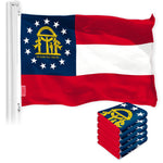 Load image into Gallery viewer, Georgia GA State Flag 3x5 Ft 5Pack 150D Printed Polyester By G128