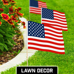 Load image into Gallery viewer, G128 30 Pack Handheld American USA Stick Flags 12x18 In Printed 150D Polyester, Country Flag, Solid Wooden Stick, Spear Gold Tip, Great for Patriotic Decorations