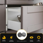 Load image into Gallery viewer, Felt Pads for Cabinet Doors 0.4 in Diameter 128 PCS Black Self Adhesive Felt