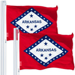 Load image into Gallery viewer, Arkansas AR State Flag 3x5 Ft 2Pack 150D Printed Polyester