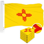 Load image into Gallery viewer, G128 5 Pack: New Mexico NM State Flag 2x3 Ft ToughWeave Series Embroidered 300D Polyester Embroidered Design, Indoor/Outdoor, Brass Grommets