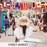 Load image into Gallery viewer, G128 2022 World Cup Bunting Banner Flag 11 x 7.5 Inch, Full String 40 Feet LiteWeave Pro Series Printed 150D Poly String Flag Decor for Fan Club Party, Soccer Events, World Cup Fan Celebration