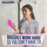 Load image into Gallery viewer, Scrub Brush Set of 3pcs Cleaning Shower Scrubber Ergonomic Handle Black Pink