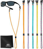 Load image into Gallery viewer, Eyeglasses String Holder Strap Cord 5 Pcs 29 inch Eyeglass Chain for Men Women Glasses Lanyard Holders Around Neck Sports 5 Cords (Yellow Purple)