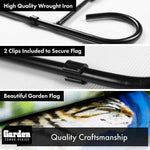 Load image into Gallery viewer, Combo Pack Garden Flag Stand Black 36x16 Inch and Garden Flag 12x18 Inch