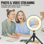 Load image into Gallery viewer, LED Ring Light With Stand For Makeup Photography Video For iPhone Selfie Stream