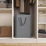 Load image into Gallery viewer, Slim Laundry Hamper With Handles Collapsible Laundry Basket Thin Dirty Clothes Basket Narrow Laundry Bag Foldable Dirty Cloth Hamper 45L (21 inchesGrey)