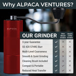 Load image into Gallery viewer, Manual Coffee Grinder Stainless Steel Conical Burr Red Coffee Grinder Manual