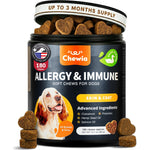 Load image into Gallery viewer, Dog Allergy Relief Chews Itch Relief for Dogs 180 Allergy Chews for Itching Skin with Probiotics, Colostrum, Salmon Oil Allergy, Skin and Coat, Immune, Digestion Support Supplement Hot Spots