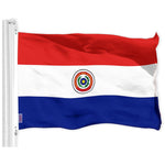 Load image into Gallery viewer, G128 Combo Pack: American USA Flag 3x5 Ft & Paraguay Flag 3x5 Ft, Both Printed 150D Polyester, Indoor/Outdoor, Brass Grommets