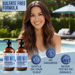 Load image into Gallery viewer, Hard Water Shampoo and Conditioner Set 16 Fl Oz Set of 2 Sulfate Free and Paraben Free Chelating Action Moisturizing Professional Formula for Women and Men Hydrating Swim Safe Formula
