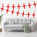 Load image into Gallery viewer, G128 England English Bunting Banner Flag 8.2 x 5.5 Inch, Full String 33 Feet Printed 150D Polyester, Decorations For Bar, School, Festival Events Celebration