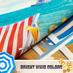 Load image into Gallery viewer, Beach Summer with Chairs Umbrella Garden Flag 12x18 Inch Printed 150D Polyester
