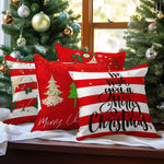 Load image into Gallery viewer, Christmas Decoration Elegant Pine Spruce Waterproof Throw Pillow 18 x 18 in Set of 4, Beautiful Cushion Covers for Christmas Sofa Couch Decoration, Pillow Insert Included