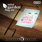 Load image into Gallery viewer, Garden Flag and Stand You're Pawsome Happy Cat 4x8 Inch Printed Blockout