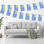 Load image into Gallery viewer, G128 Uruguay Uruguayan Bunting Banner Flag 8.2 x 5.5 Inch, Full String 33 Feet Printed 150D Polyester, Decorations For Bar, School, Festival Events Celebration