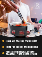 Load image into Gallery viewer, PRO Hookah Coal Burner for Hookah – Professional FIRE Tower Multipurpose Electric Stove for Hookah Coals Burner for Shisha Free Hookah Tongs Hookah Charcoal Burner for Hookah Cubes