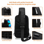Load image into Gallery viewer, Sling Bag for Men Black Crossbody Bag with USB Charging Port Fits 10.2 inch iPad