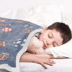 Load image into Gallery viewer, Glow in The Dark Blanket 6 Hours Glow 50 x 60 Inch Blue Flannel Fleece Blanket for Boys Two Sided Soccer Kids Blanket 6 Hours Glow in The Dark Blankets