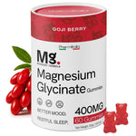 Load image into Gallery viewer, Magnesium Glycinate Gummies 400mg Sleep Gummies for Kids & Adults Magnesium Glycinate Chewable High Absorption for Muscle Recovery Better Sleep & Relaxation Goji Berry Flavor 60 Count