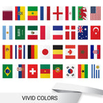 Load image into Gallery viewer, G128 2022 World Cup Bunting Banner Flag 8.2 x 5.5 Inch, Full String 33 Feet LiteWeave Pro Series Printed 150D Poly String Flag Decor for Fan Club Party, Soccer Events, World Cup Fan Celebration
